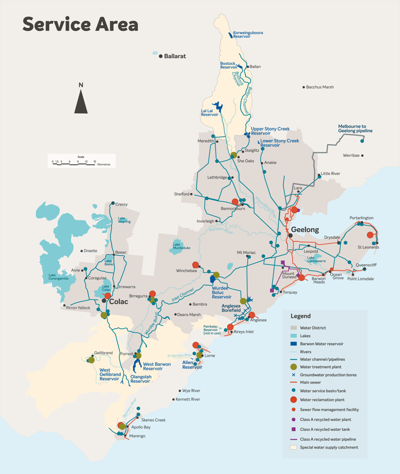 Figure 1 Barwon Water Region Service Area